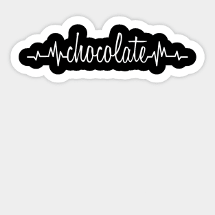 Chocolate Heartbeat Lover Funny Cute Sweet Addiction Sticker